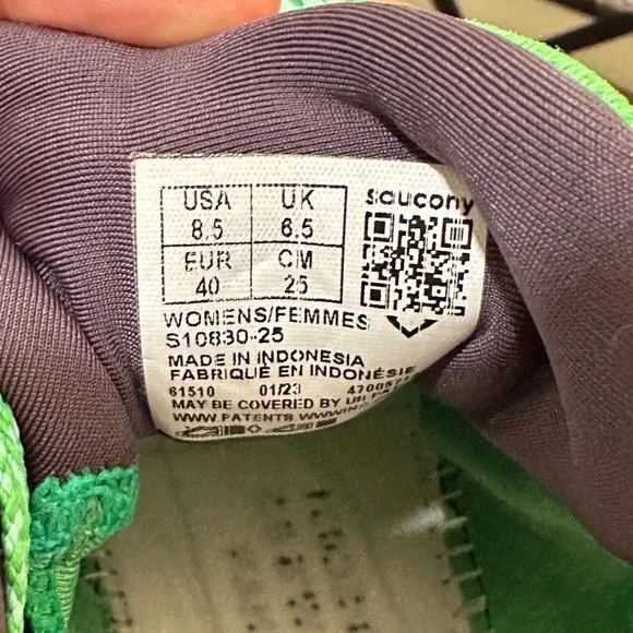 Saucony Green Pink Women's Running Shoes - Picture 7 of 7